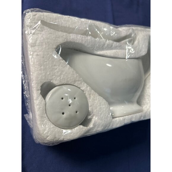 Vintage Ceramic Gravy Boat with Salt & Pepper Shaker Original Packaging unbrande - Picture 2 of 4